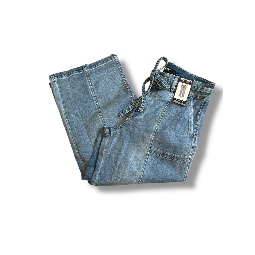 NWT Hudson Wide Leg Belted Wide-Leg Ankle Jeans Size 14